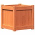 Jardinera exterior madera maciza pino marrón cera 40x40x40