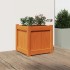 Jardinera exterior madera maciza pino marrón cera 40x40x40