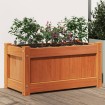 Jardinera exterior madera maciza pino marrón cera 60x31x31 cm