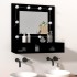 Mueble con espejo y LED negro 60x31,5x62