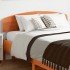 Cabecero de cama madera maciza de pino marrón cera 120