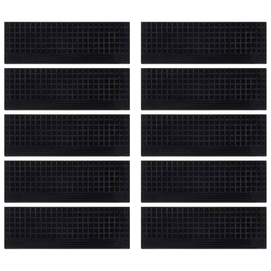 Alfombrillas de escalera de goma 10 uds goma 25x75