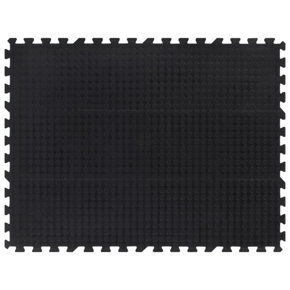 Baldosa de suelo de goma negro 12 mm 90x120