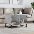 Mesa de centro puertas de vidrio gris hormigón 68,5x50x50