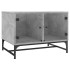 Mesa de centro puertas de vidrio gris hormigón 68,5x50x50