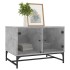 Mesa de centro puertas de vidrio gris hormigón 68,5x50x50