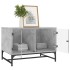 Mesa de centro puertas de vidrio gris hormigón 68,5x50x50