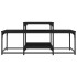 Mesa de centro madera de ingeniería negro 102x60x45