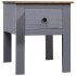Mesita de noche de madera maciza pino Panamá gris 46x40x57