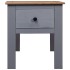Mesita de noche de madera maciza pino Panamá gris 46x40x57