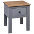 Mesita de noche de madera maciza pino Panamá gris 46x40x57