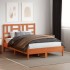 Cabecero de cama madera maciza de pino marrón cera 135