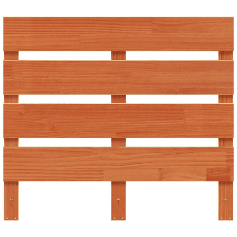 Cabecero de cama madera maciza de pino marrón cera 90