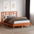 Cabecero de cama madera maciza de pino marrón cera 150