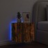 Mueble de TV de pared con luces LED roble ahumado 40,5x35x40