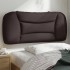 Cabecero de cama acolchado tela marrón oscuro 80