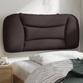 Cabecero de cama acolchado tela marrón oscuro 80
