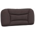 Cabecero de cama acolchado tela marrón oscuro 80