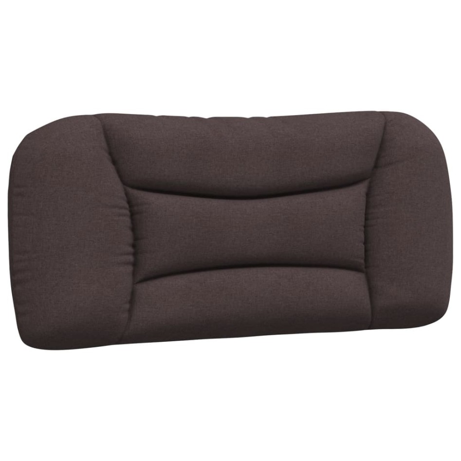 Cabecero de cama acolchado tela marrón oscuro 80