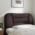 Cabecero de cama acolchado tela marrón oscuro 80