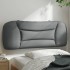 Cabecero de cama acolchado tela gris claro 100