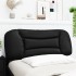 Cabecero de cama acolchado cuero sintético negro 100