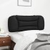 Cabecero de cama acolchado cuero sintético negro 100