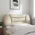 Cabecero de cama acolchado tela crema 100