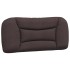 Cabecero de cama acolchado tela marrón oscuro 90