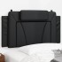 Cabecero de cama acolchado cuero sintético negro 100
