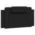 Cabecero de cama acolchado cuero sintético negro 100