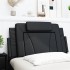 Cabecero de cama acolchado cuero sintético negro 100