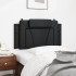 Cabecero de cama acolchado cuero sintético negro 100