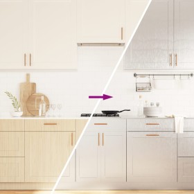 Pegatinas de mueble autoadhesivas PET plateado 90x500