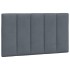 Cabecero de cama acolchado terciopelo gris oscuro 90