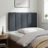Cabecero de cama acolchado terciopelo gris oscuro 90