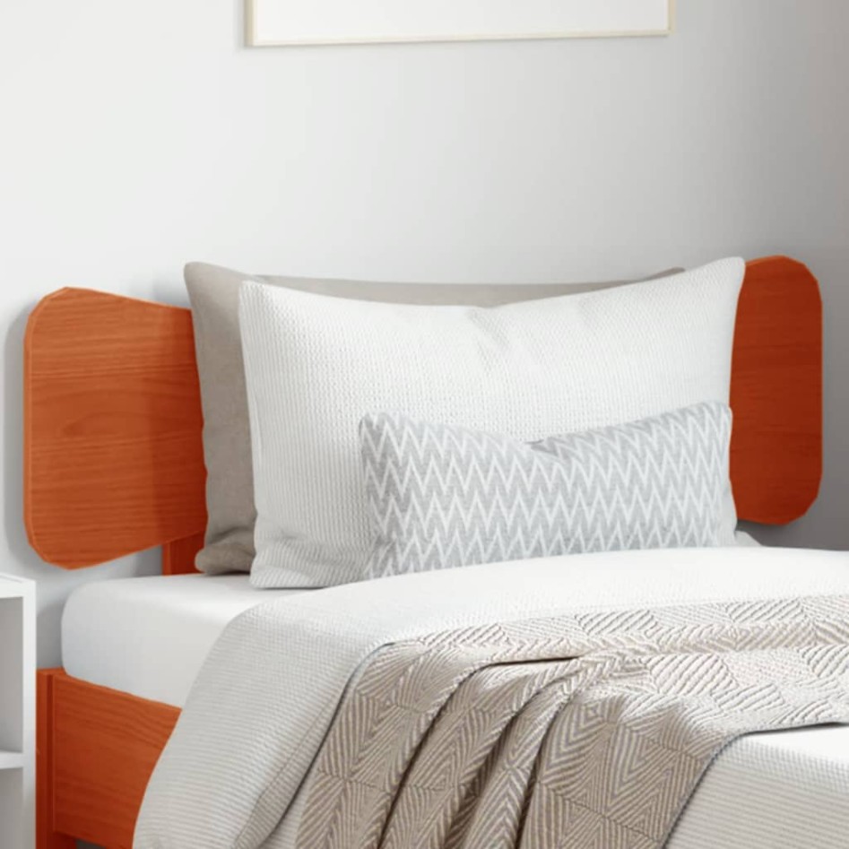Cabecero de cama madera maciza de pino marrón cera 100