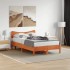 Cabecero de cama madera maciza de pino marrón cera 135