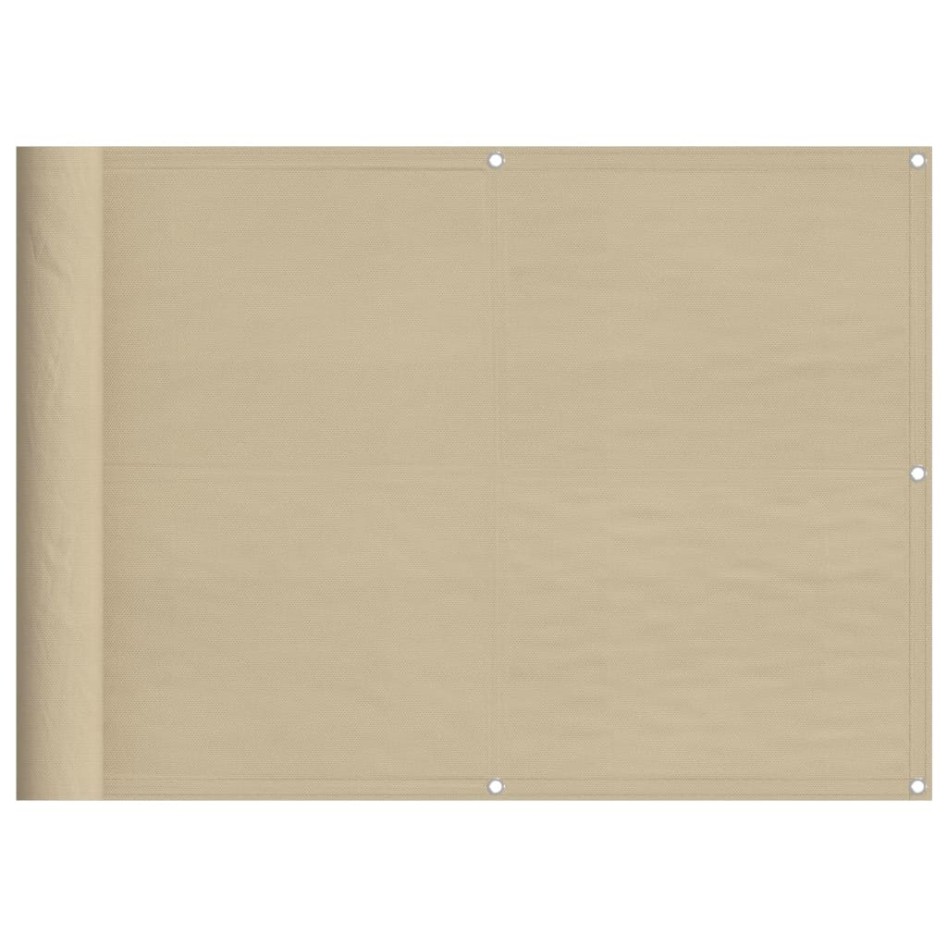 Pantalla de balcón 100% poliéster Oxford beige 75x800