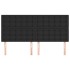 Cabeceros 4 unidades de cuero sintético negro 100x5x78/88