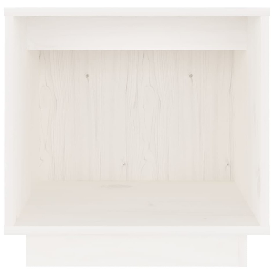Mesita de noche de madera maciza de pino blanco 40x30x40