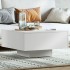 Mesa de centro madera contrachapada blanco 60x60x31,5
