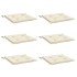 Cojines de silla de jardín 6 uds tela Oxford crema 40x40x3