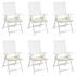 Cojines de silla de jardín 6 uds tela Oxford crema 40x40x3