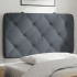 Cabecero de cama acolchado terciopelo gris oscuro 80