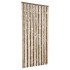 Cortina antimoscas chenilla marrón oscuro y beige 56x200