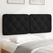 Cabecero de cama acolchado terciopelo negro 120 cm