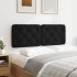 Cabecero de cama acolchado terciopelo negro 120