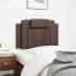 Cabecero de cama acolchado cuero sintético marrón 80