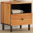 Mesita de noche de madera maciza de acacia 40x33x46